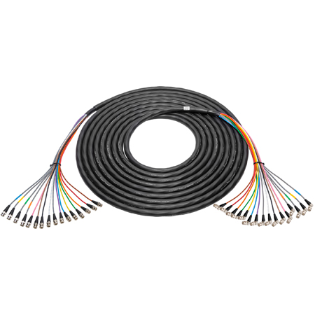 Get larger image of Laird 12G-SDI/4K 16-Channel Mini-RG59 Belden 4855R16 UHD BNC to Right Angle BNC Snake Cable - 3 Foot