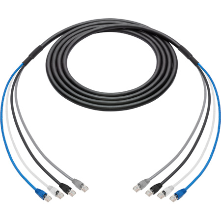 Get larger image of Laird 4C6SNK-006 4-Channel Belden Cat6 Ethernet Cable with RJ45 Connectors & 18 Inch Fanouts - 6 Foot