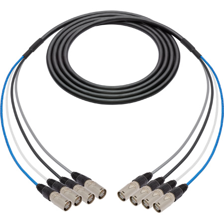 Get larger image of Laird 4C6SNKEC-006 4-Channel Belden Cat6 Ethernet Cable with etherCON Connectors & 18 Inch Fanouts - 6 Foot