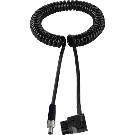 Get larger image of Laird AB-PWR13C Right Angle D-Tap/Power Tap to Locking 2.5mm DC Plug Power Cable - Coiled 1-3 Foot