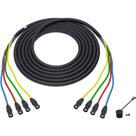 Get larger image of Laird CAT6AXTRM4EE-010 4 Channel Cat6A Tactical Cable with RJ45 etherCON TOP Connectors - 10 Foot