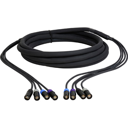 Get larger image of Laird 4-Channel Belden 1304A4 & Neutrik etherCON CAT5e Tactical Ethernet Snake - 6 Foot