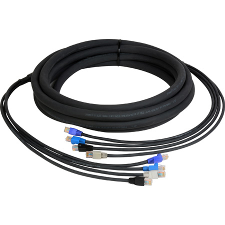 Get larger image of Laird CES-RJ45-6 4-Channel RJ45 CAT5e Tactical Ethernet Snake Cable - 6 Foot