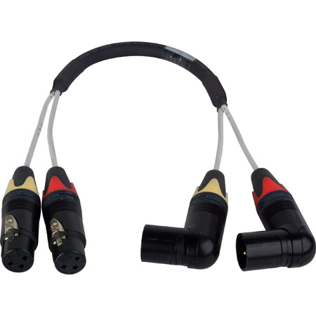 Get larger image of Laird CION-2AUD-06 2-Channel Balanced 3-Pin XLR Female to Right Angle XLR Male Audio Input Cable for AJA CION - 6 Foot