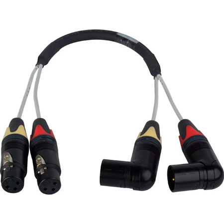 Get larger image of Laird 2-Channel Balanced 3-Pin XLR Female to Right Angle XLR Male Audio Input Cable for AJA CION - 6 Foot
