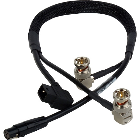 Get larger image of Laird Power & Video Siamese Viewfinder Cable w/ Right Angle D-Tap for AJA CION & Cineroid EVF4RVW
