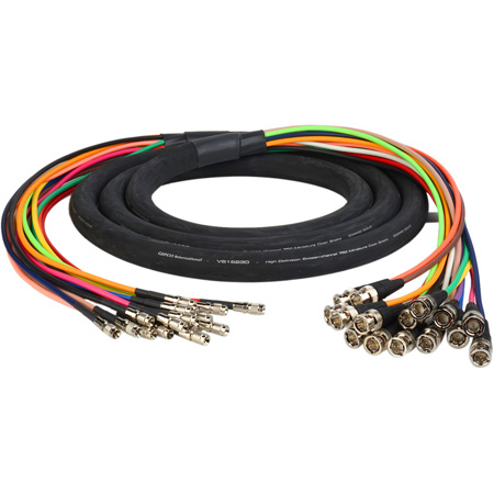 Get larger image of Laird 3G/HD-SDI Gepco VS16230 16-Channel DIN1.0/2.3 Male to BNC Male Video Adapter Snake Cables