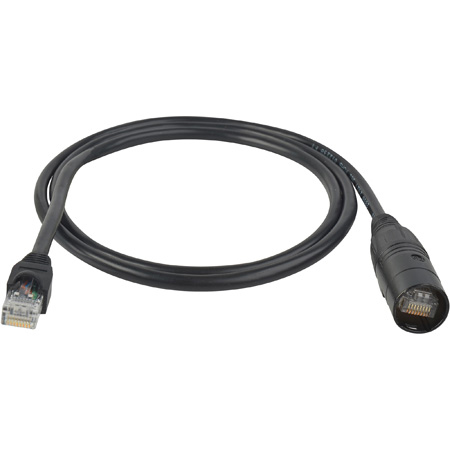 Get larger image of Laird CAT5e Tactical Ethernet Cable - NEUTRIK etherCON RJ45 to RJ45 - Black - 1.5 Foot