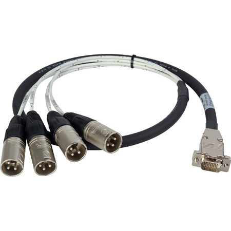 Get larger image of Laird ED-BE-4XM-003 Premium HD15 to XLR Male Analog Audio I/O Breakout Cable for Ensemble Designs BrightEye 16/24