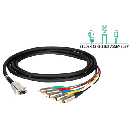 Get larger image of Laird Belden/Kings HDTV 5-Channel RCA Male to VGA Male Cable - 3 Foot