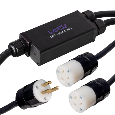 Get larger image of Laird LDC-15NM-15NF2 15-Amp Power Distribution Box Edison to Two (2) Edison Female