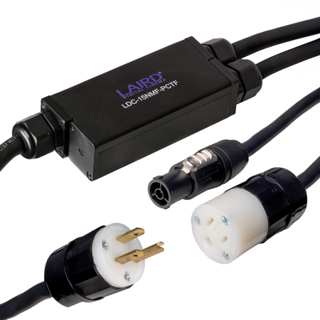 Get larger image of Laird LDC-15NMF-PCTF 15-Amp Power Distribution Box Edison to One (1) Edison F and One (1) Neutrik powerCON TRUE1 F