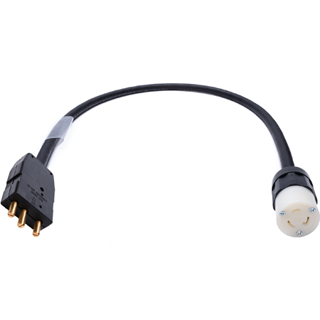 Get larger image of Laird Bates Style Male Stage Pin to 20 Amp Female Twistlock Power Adapter Cable - 2 Foot