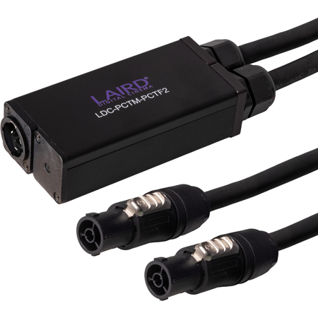 Get larger image of Laird LDC-PCTM-PCTF2 Power Distribution Box Neutrik powerCON TRUE1 Male to Two (2) TRUE1 Female