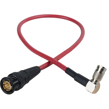 Get larger image of Laird 3G-SDI DIN Right Angle 1.0/2.3 to BNC Video Adapter Cable - 1 Foot Red