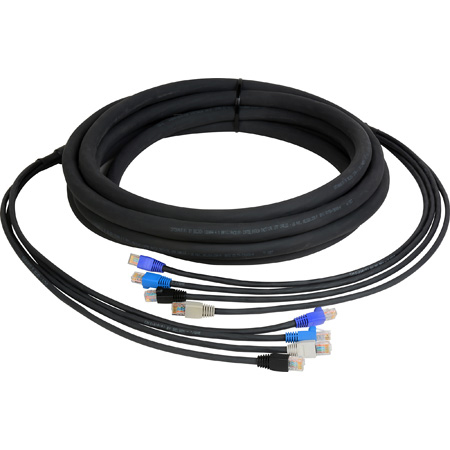 Get larger image of Laird CES-RJ45-6 4-Channel Belden 1304A4 RJ45 CAT5e Tactical Ethernet Snake Cable - 6 Foot