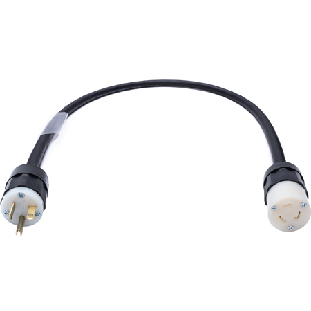 Get larger image of Laird 20 Amp NEMA Plug to 20 Amp Female Twistlock Power Adapter Cable - 2 Foot
