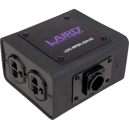 Get larger image of Laird LDC-RPBK-20A-02 Neutrik powerCON TRUE1 20-Amp Quad Box Feed-Through and (4) NEMA 5-20R Edison Outputs