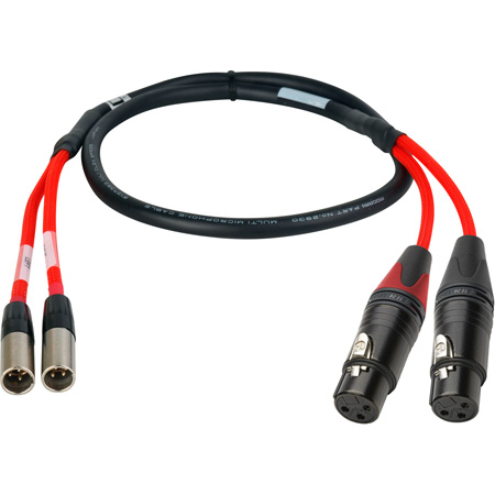 Get larger image of Laird 2-Channel TA3M Miniature XLR Male to Standard 3-Pin XLR Female Cables for Red One Cameras