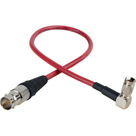 Get larger image of Laird RD1-DINABF-1RD 3G-SDI Right Angle DIN 1.0/2.3 to BNC Female Video Adapter Cable - 1 Foot Red